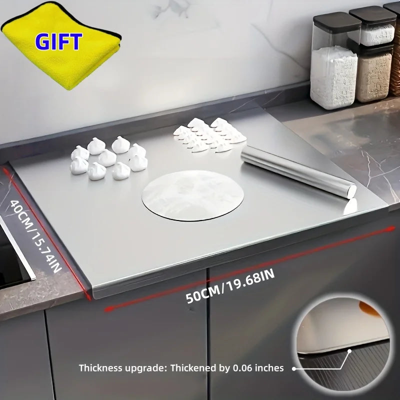 Stainless Steel Cutting Boards for Kitchen, Kneading Cutting Board Mats, Metal Cutting Board for Meat, Fruits, Vegetables, Bread, and Baking Small Cutting Boards
