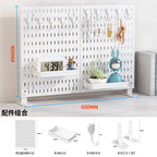 Home & Office Desktop Pegboard: Height-Adjustable Standing Storage Rack for Supplies, Also for Decorative Figurine Display - Nexvibe