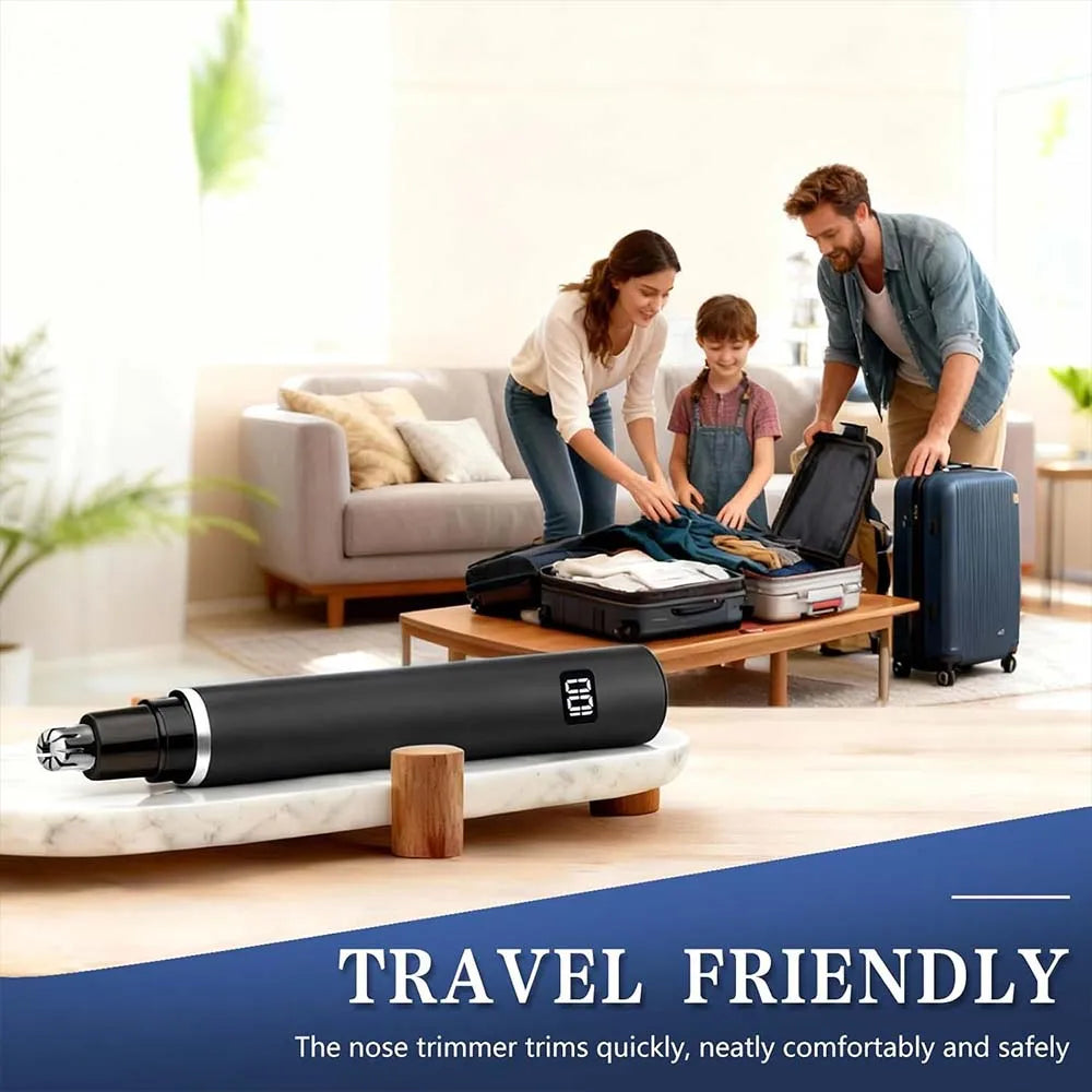 Rechargeable Nose & Ear Hair Trimmer for Women & Men Nose Hair Shaver for nasal clearance - portable grooming tool Easy Clean Cordless Trimmer
