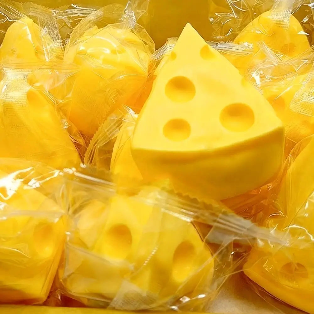 Random Slow Rising Squishy Set, Cheese Bun Dumpling Bread Bear Squeeze Toys, Sensory Stress Relief for Adults
