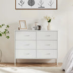 JHK 6 Fabric Cabinet For Living Room Drawers Beside Nightstand Tables Storage Closet Chest Clothes Display Of Furniture