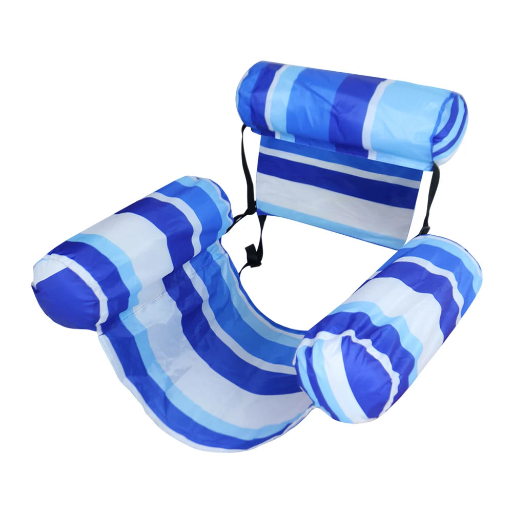 Inflatable Pool Float Floating Lounger Chair Leakproof Pool Lounge Float with Arm & Backrest Water Hammock for Pool Lake Beach