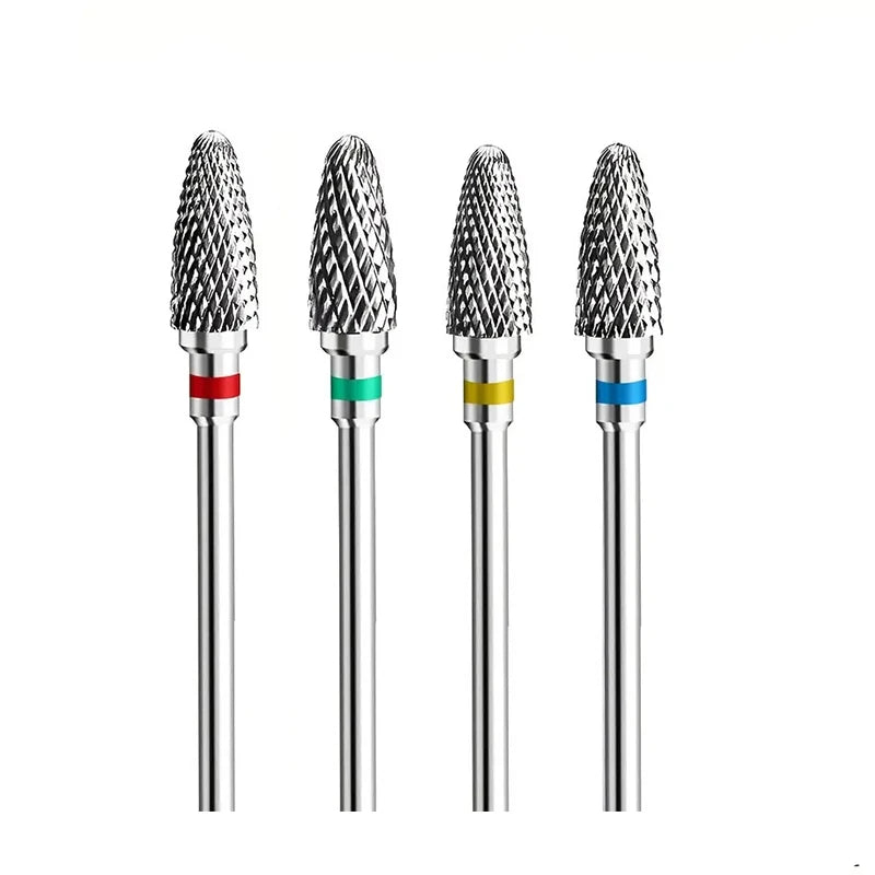 Tungsten Carbid Nail Drill Bits Electric Manicure Drill Accessory Milling Cutters for Nail Gel Polish Remover Nail Tools Efiles