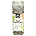 Black Peppercorn Grinder 1.55 Ounce Kitchen Spice Grinder Stainless Steel Black Durable Grinding Mechanism for Seasoning and Co