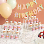 3-Tier Clear Acrylic Display Stand Jewelry Makeup Cupcake Organizer Transparent Shelf Sturdy Base Space-Saving Storage