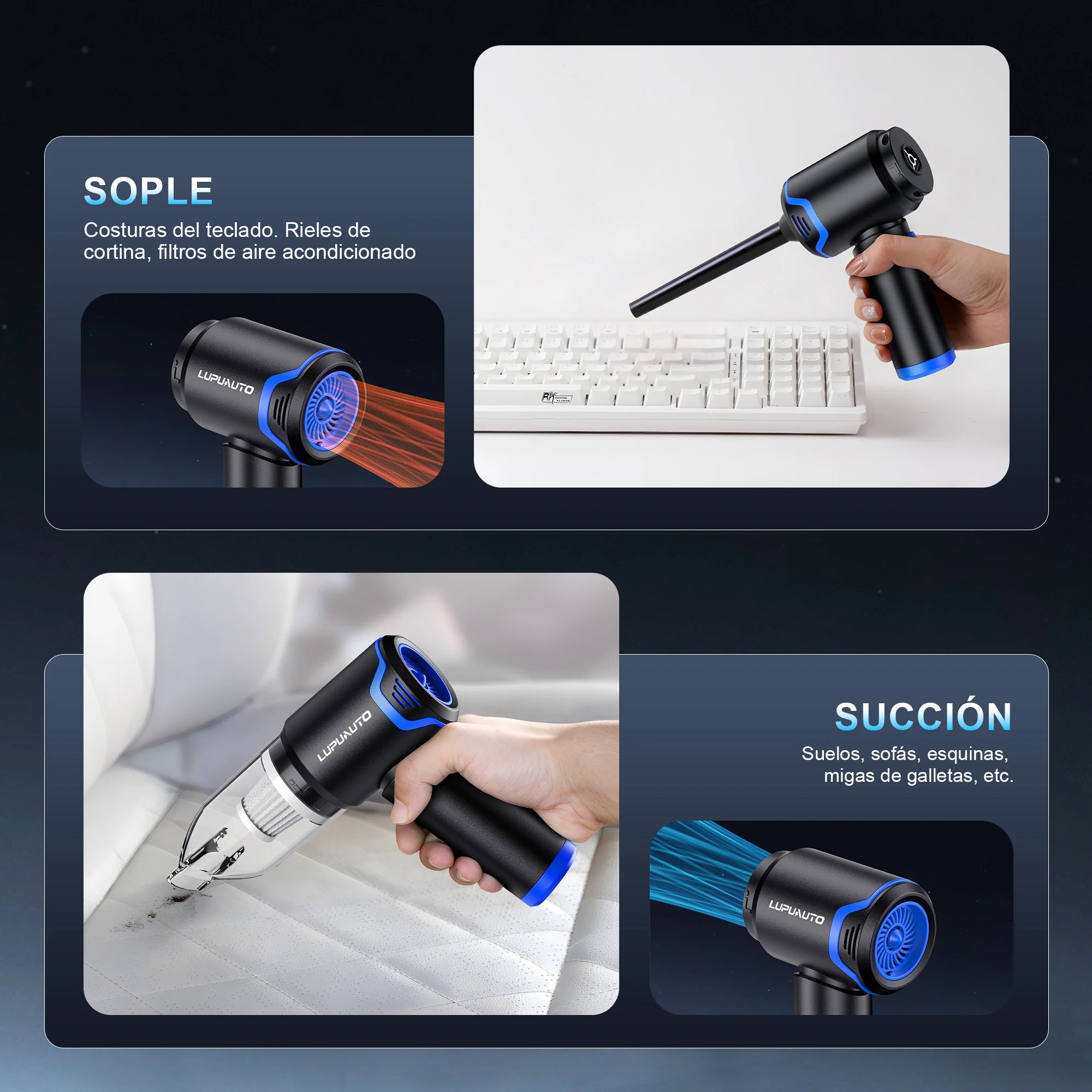 Portable Wireless Car Vacuum Cleaner 12000PA Wireless Vacuum Cleaner Dual Use for Home and Car High Powerful Vacuum Cleaner