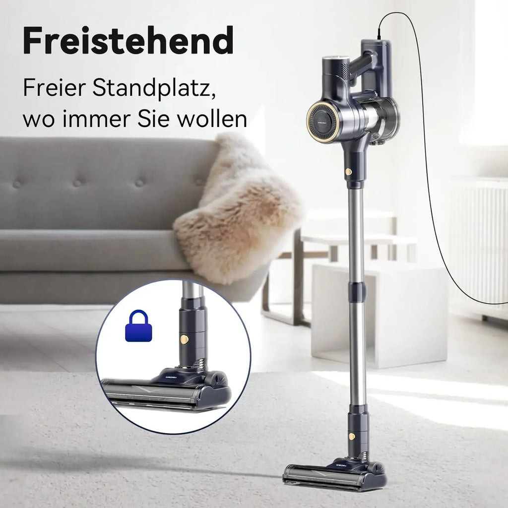 INSE I8 Corded Vacuum Cleaner Free-Stand Stick Vacuum 25KPa 600W Powerful 6 In1 Lightweight Handheld Cleaner for Carpet Pet Hair