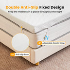 JHK 4 Inch Gel Memory Foam Mattress Topper with Removable Cover Full Size Cooling Mattress Soft and Breathable Bed Topper
