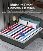 Electric Blanket 220V EU Plug Striped Printing Winter Insulation Heating Electric Blanket Constant Temperature Control