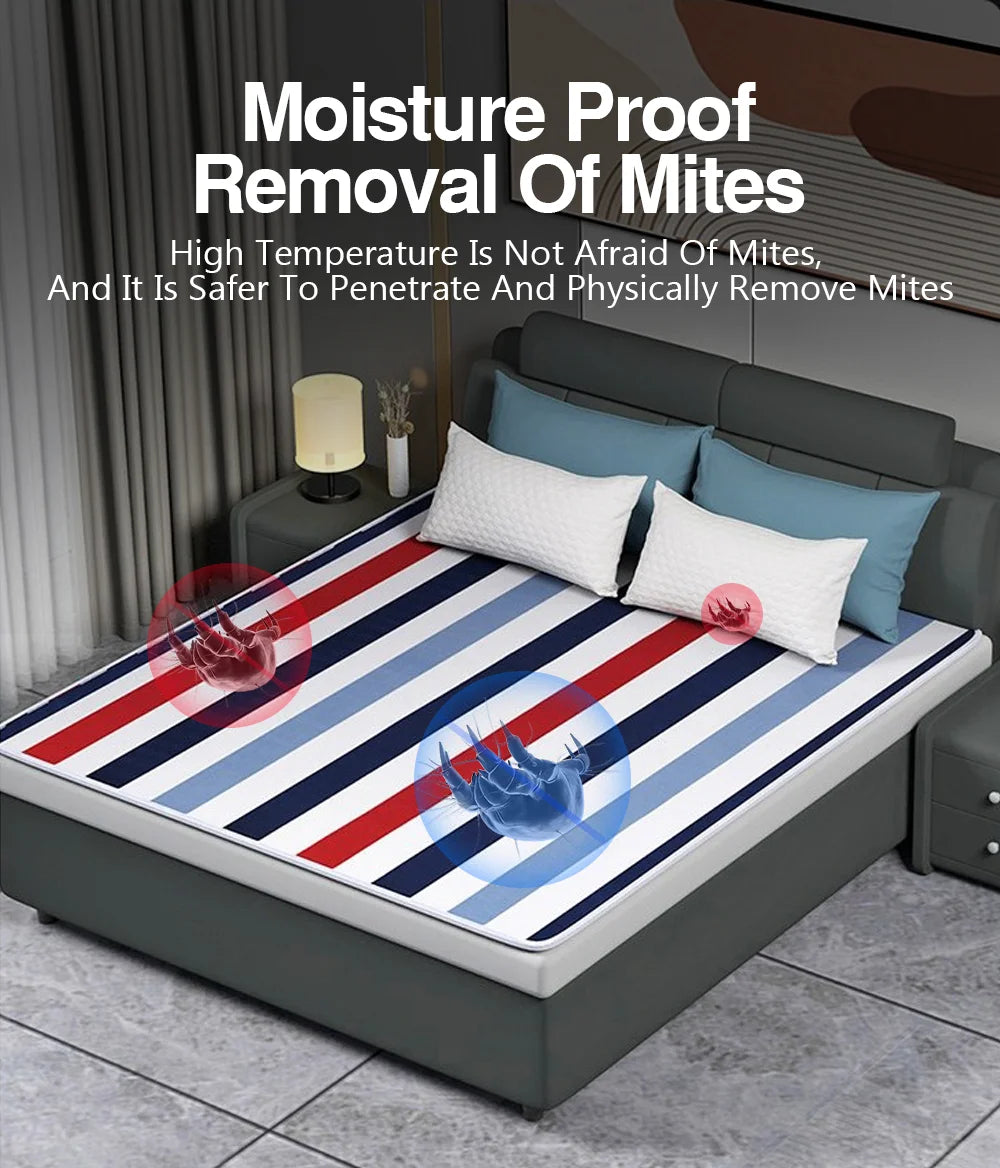 Electric Blanket 220V EU Plug Striped Printing Winter Insulation Heating Electric Blanket Constant Temperature Control