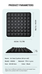 49 Cell Air Seat Cushion for Office & Home & Outside Etc / The Product Comes with a Transparent, Matte-Finish Bag.