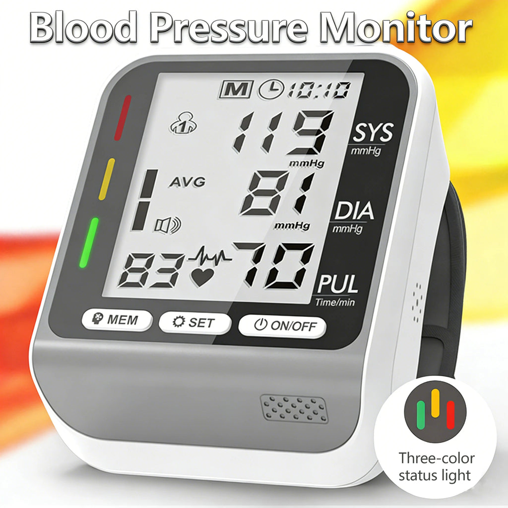 Tensiometer Or Finger Oximeter Medical Digital Blood Pressure Monitor Heart Rate Pulse Meter Household Automatic Tonometer