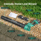 Taskstar Leaf Blower for Lawn 550CFM Electric Cordless Small Blower with Swivel Head, 2*4000mAh Battery & Charger 21V Airblower for Clean Car Patio Yard, Blowing Leaves / Dust Removal