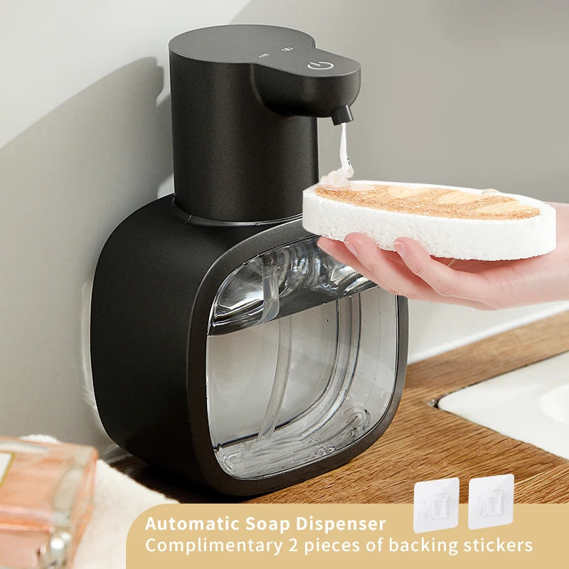 Automatic sensor soap dispenser, foam hand washing device, portable soap bottle, 500ml soap distribution device, in bathroom