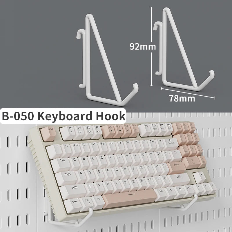 Home & Office Desktop Pegboard: Height-Adjustable Standing Storage Rack for Supplies, Also for Decorative Figurine Display