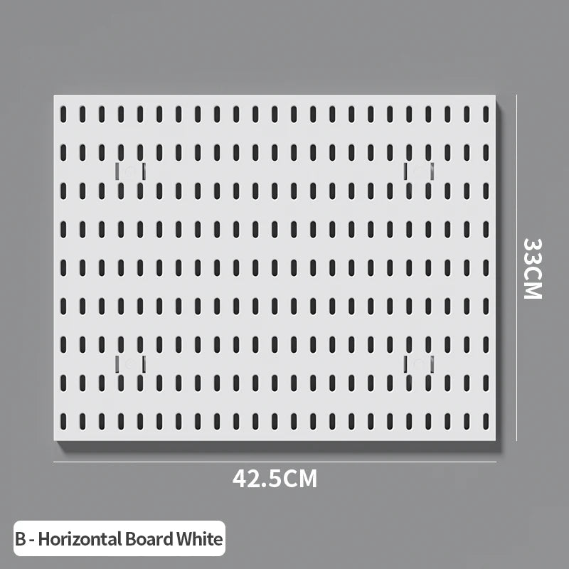 Home & Office Desktop Pegboard: Height-Adjustable Standing Storage Rack for Supplies, Also for Decorative Figurine Display