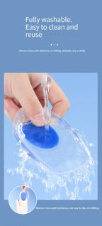 1 Pair Silicone Heel Pad Thickened Sports Cushioning U-Shaped Half Size Pad Non-Slip Invisible Inner Increase Insole