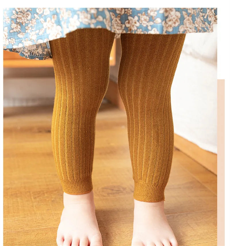 Spring Baby Boys Girls Pants Newborn Girl Leggings Tights Cotton Stretch Kids Children Knitting Trousers For 0 to 6Years