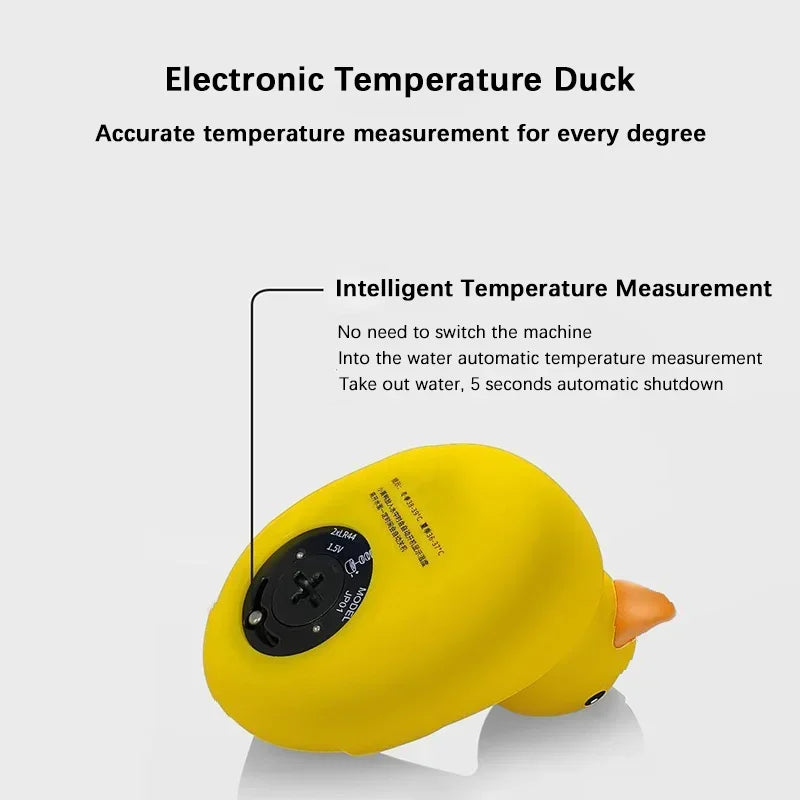 HOMEFISH Little Yellow Duck Baby Bath Thermometer Waterproof Floating Temperature Sensor Safe Shower Water Indicator for Babies