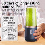 6 Blades Electric Juicer Cup with 2 Cups For Travel Portable Juicer Mixer Usb Charge Fresh Fruit Juice Personal Blender Smoothie