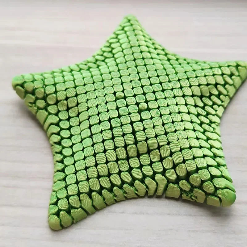 Kawaii 3D Printed Articulated Starfish Fidget Toy Flexible Stress Relief Sensory Desk Decor Kids Birthday Party Favors Pinata