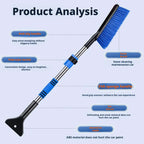 Car Snow Shovel Extendable Ice Scraper Snow Brush Detachable Windshield Snow Remove Broom Winter Auto Cleaner Tool Accessories