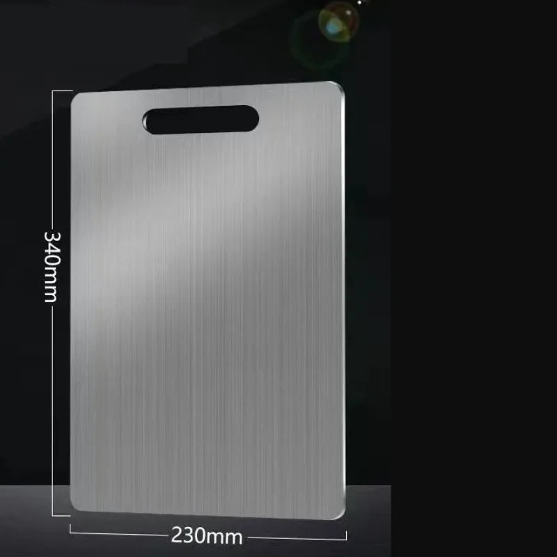 304 Food Grade Stainless Steel Cutting Board Thickened Double Sided Portable Kitchen Chopping Board for Fruit And Meat