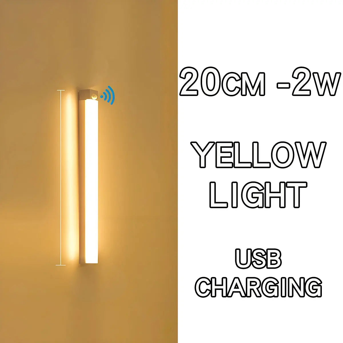 LED Motion Sensor Light Wireless LED Night Light Type C Rechargeable Light Cabinet Wardrobe Lamp Staircase Backlight For Kitchen