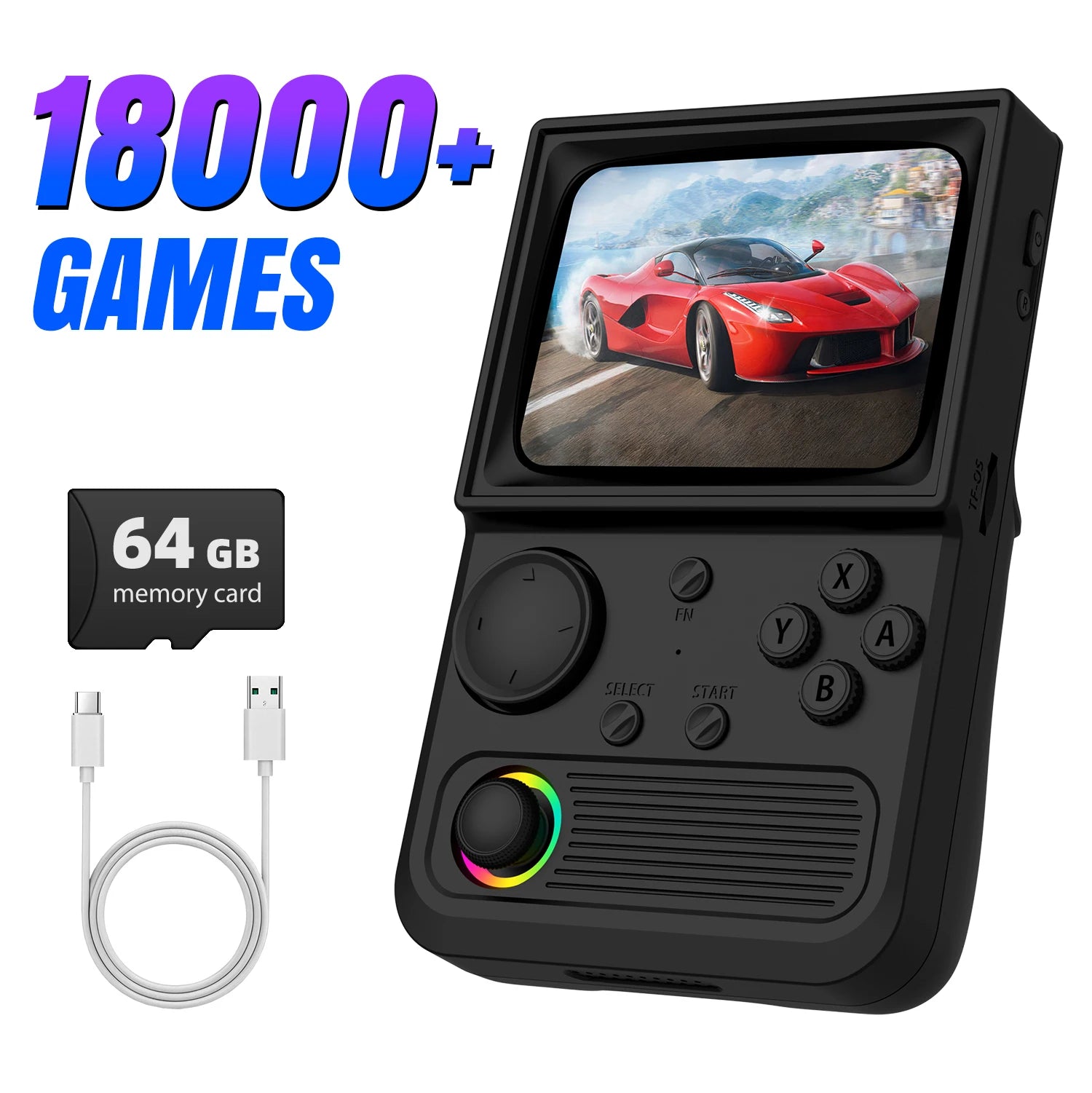 AISLPC R36T Handheld Game Console 18000+Game 3.5'' IPS Screen Wi-Fi Multiplayer Portable Pocket TV Video Console Ship From US