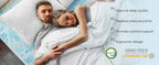JHK 2-3 Inch Memory Foam Mattress Topper Queen Size Thick Gel  Cooling Mattress Soft and Breathable Bed Topper Bedroom Furniture