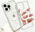 For Magesafe Magnetic Transparent Wireless Charge Case For iPhone 11 12 13 14 15 16 17 Air Pro Max Plus Mini Shockproof PC Cover