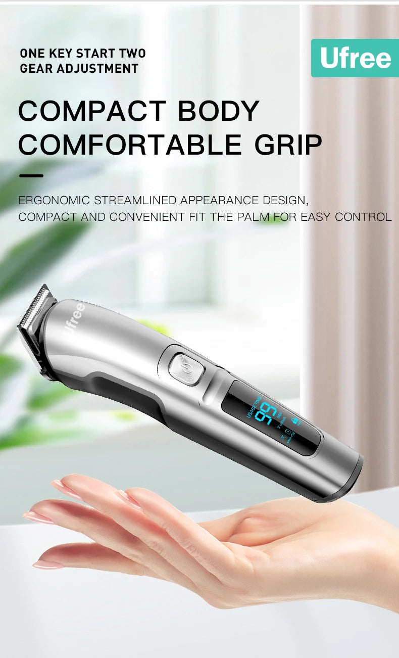 Ufree Electric Hair Cutting Machine Beard Trimmer Hair Clipper Rechargeable Man Shaver Trimmer Barber Professional Hair Trimmer