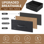 JHK 3 Fabric Drawers Cabinets with Charging Station Bedside End Table with USB/Type-C Ports Outlets Nightstand for Furniture