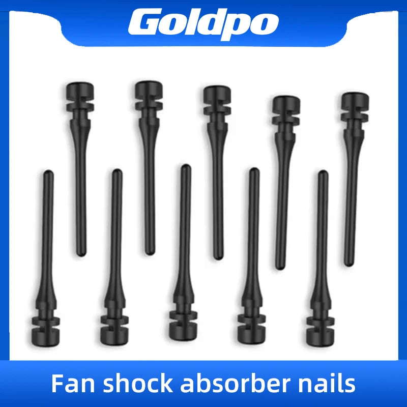 Goldpo Screw Pin Rivet Rubber Fan Noise Absorbtion Anti Vibration Mount Silicone Shock-absorbing Nails Black
