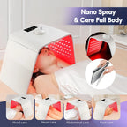 Foldable 7 Color LED Photon Facial Body Beauty Machine Skin Rejuvenation Light Nano Spray Equipment Home Skin Care SPA Instrument