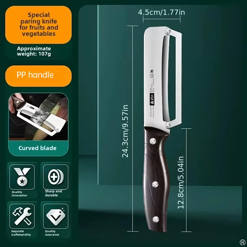 1pcs Stainless steel peeler with wooden handle for peeling and slicing fruits and vegetables | Durable and smooth operation