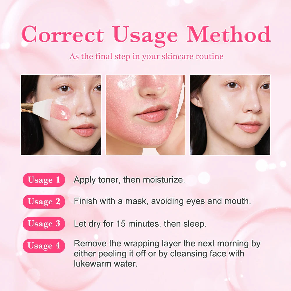 US Local KOEC PDRN Pink Caffeine Overnight Face Mask, Sleeping Wrapping Mask, Night Facial Mask, Moisturizing Skin Care, Hydrating Beauty Care for All Skin Types