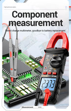 ANENG ST180 Digital Clamp Meter 4000 Counts Multimeter AC Current NCV Capacitance Resistance Frequency Tester Measurement Tool