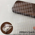 200pcs Nail Support Double-Sided Tape Nail Art Transparent No-Trace Jelly Tape Wearable Nail Tips Practice Base Fixing St