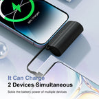 Mini Power Bank Portable 4500mAh Power Phone Charger Capsule Dual USB-C Ports For IPhone16/ 15/15 plus/15 pro/15 pro Max/Android