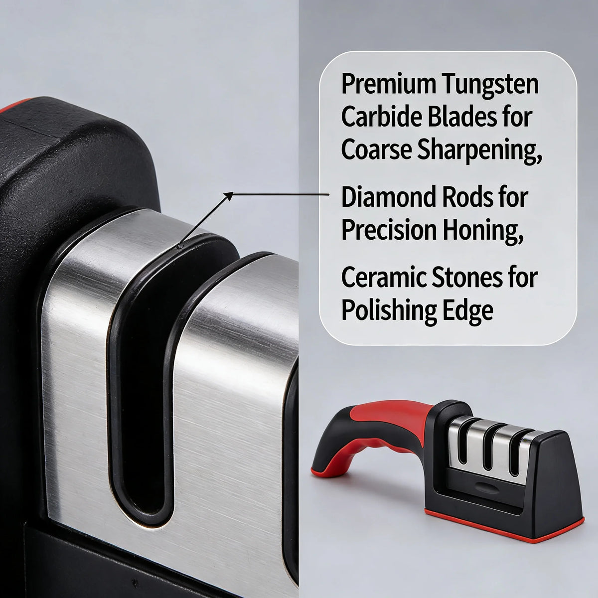 Sharp in 8 Seconds Knife Sharpener Non-Slip Handle Multifunctional Tool for Kitchen Home
