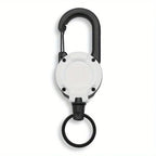 1/2/4pcs Extendable Retractable Holders Keychain Badge Reels Heavy Duty Clip With Carabiner Key Chain For Men Outdoor Bags