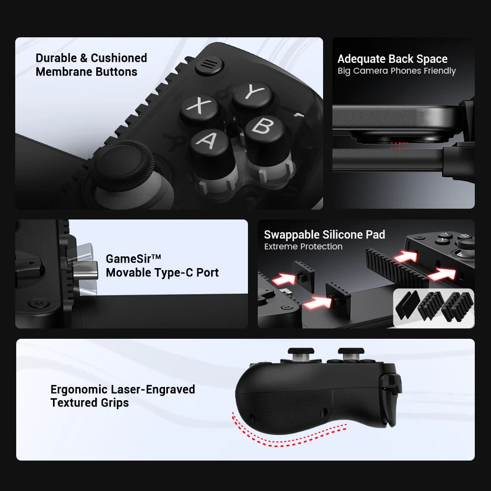 GameSir X5 Lite Mobile Type-C Controller Hall Effect Joystick Portable Gamepad for On-the-Go Play for Android & iPhone 16/15
