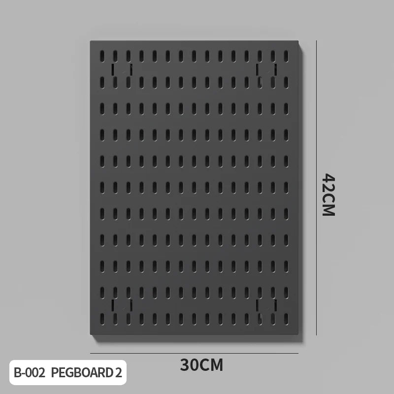 Home & Office Desktop Pegboard: Height-Adjustable Standing Storage Rack for Supplies, Also for Decorative Figurine Display