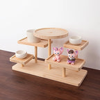 Wooden display rack with storage rack - Multi-layer storage box for jewelry.superior plants - for jewelry bead display
