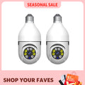 2Pc Ease Life APP-Light Bulb Security Cameras Outdoor Wireless WiFi Camera 5GHz, 360 Degree, E27 Light Socket Screw In Securi