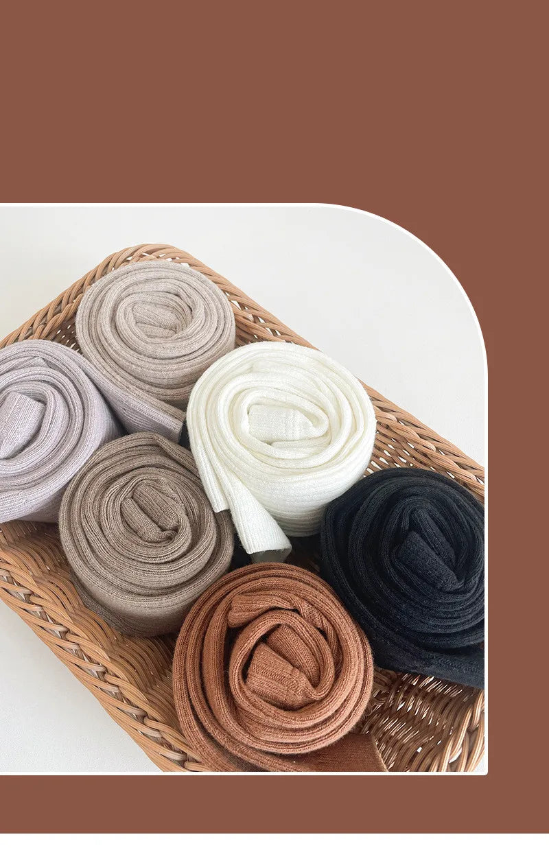 New Spring Autumn Baby Pants Toddler Girl Leggings Tights Solid Cotton Stretch Kids Children Knitting Trousers 1-10 Years