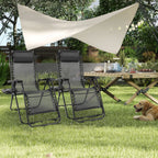 JHK Portable Zero Gravity Recliner Chairs Set of 2 Outdoor Garden Folding Lounge Chair with Cup Holder Trays Adjustable Pillow