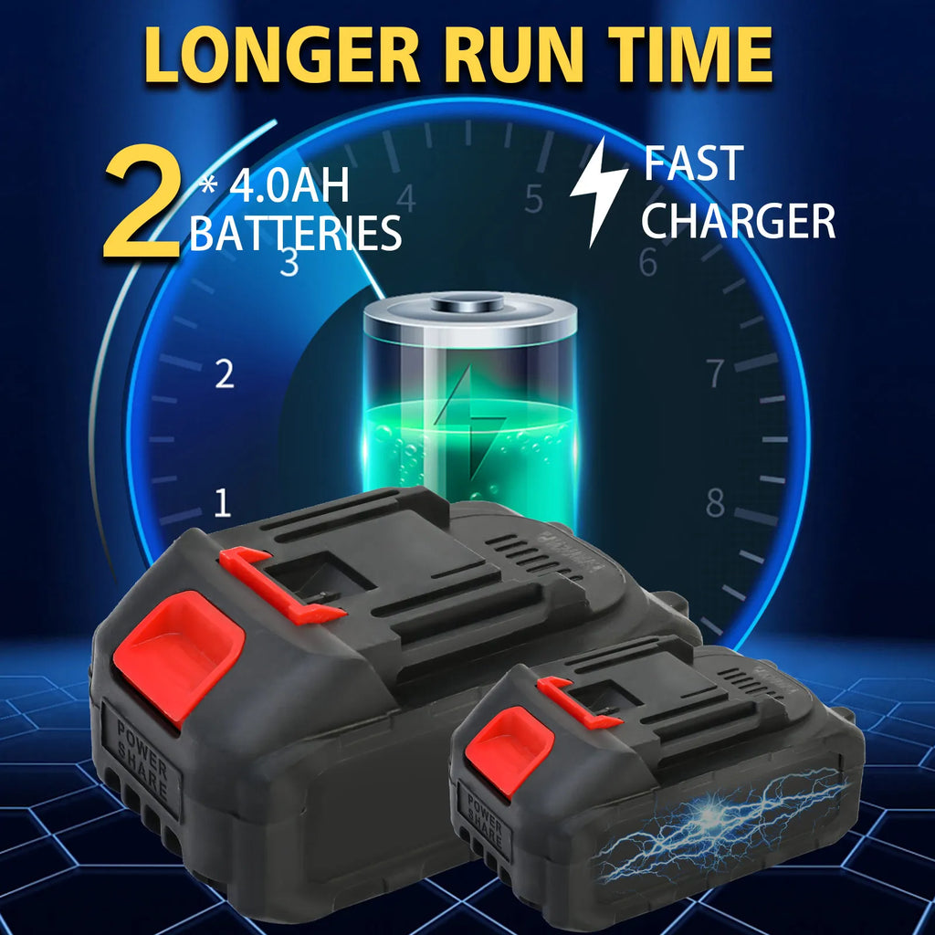 1/2 Inch Electric Wrench Cordless Impact Driver 20V Powerful Brushless 280 ft-lbs (380N.m) with 3.0Ah Battery and Charger