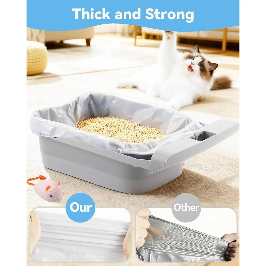 45 Count Automatic Cat Litter Box Bags Compatible with Cmg Fmo Fstg Robot Litter box, Pre-Seperated Thick Self-Cleaning Cat Litt
